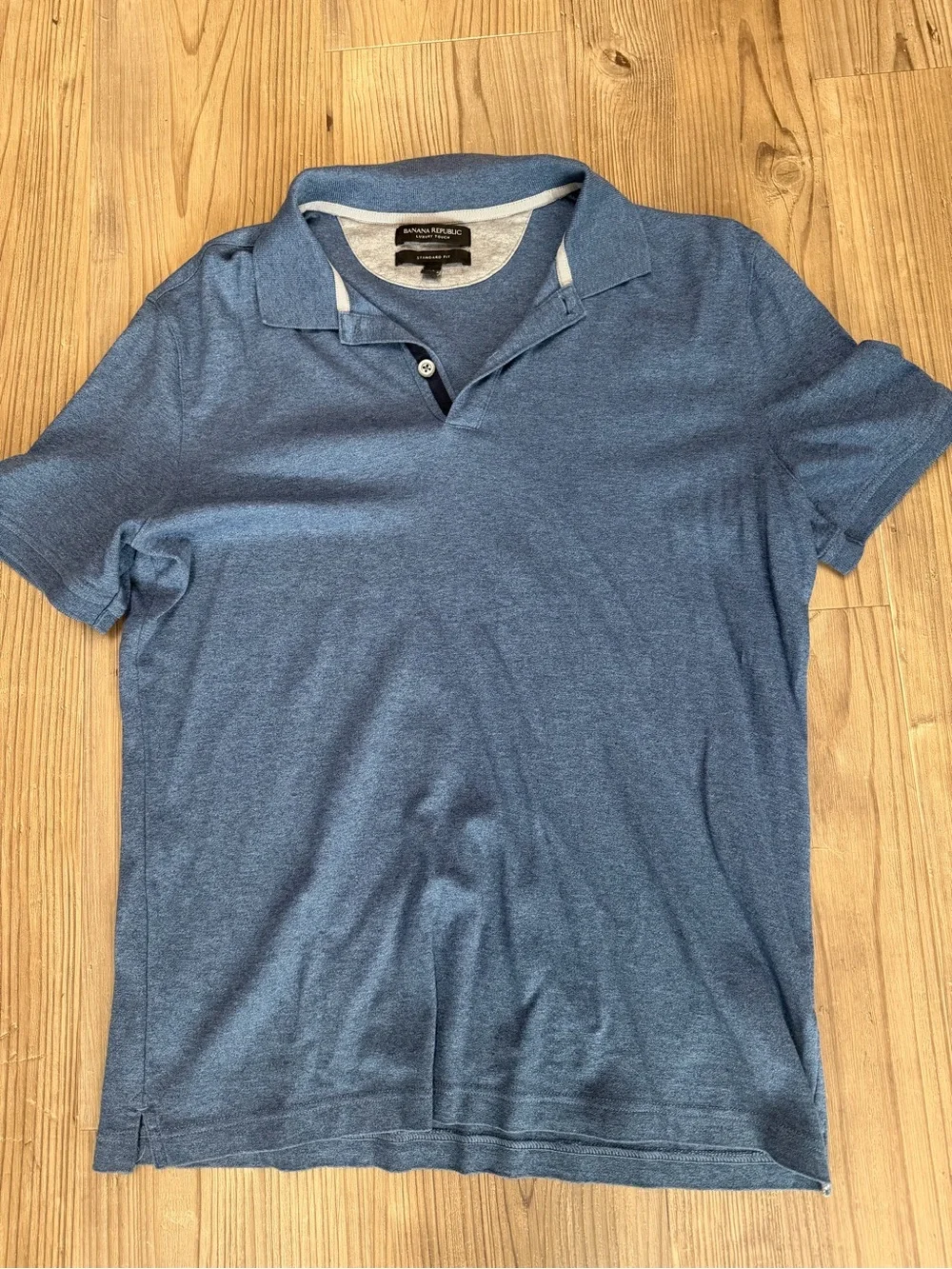 Banana Republic Men's Heather Blue Polo